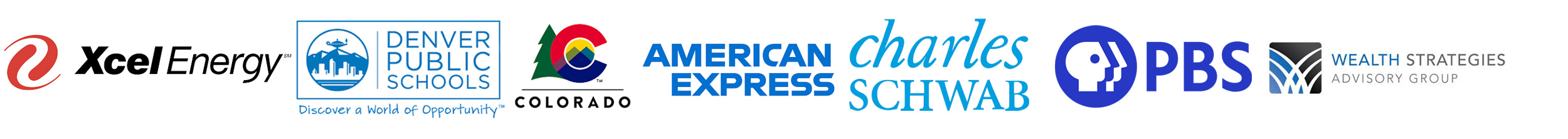 Our clients include Xcel Energy, Denver Public Schools, Colorado, American Express, Charles Schwab, PBS, and Wealth Strategies Advisory Group