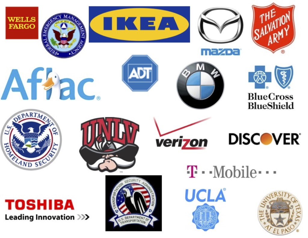 Logos of companies I've trained